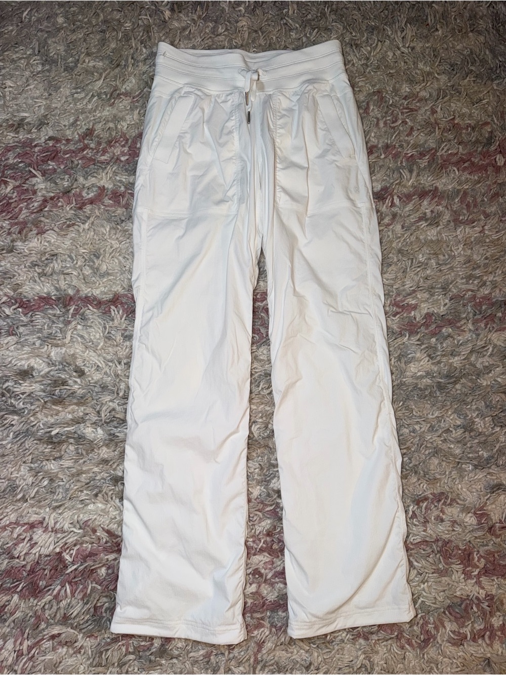 Lululemon double lined white dance studio pants 6